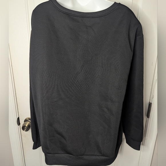 SHEIN Curve Holiday/Christmas Gnome Black Pullover Sweatshirt, Size 1XL - Picture 4 of 10